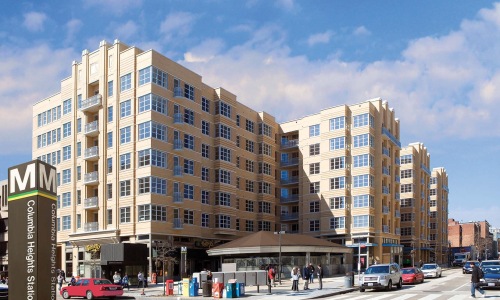 Colombia Heights Metro Station next to Highland Park