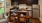 modular kitchen island with stools