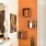 cubed wall shelves next to kitchen and window