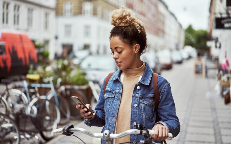 a person on a bicycle